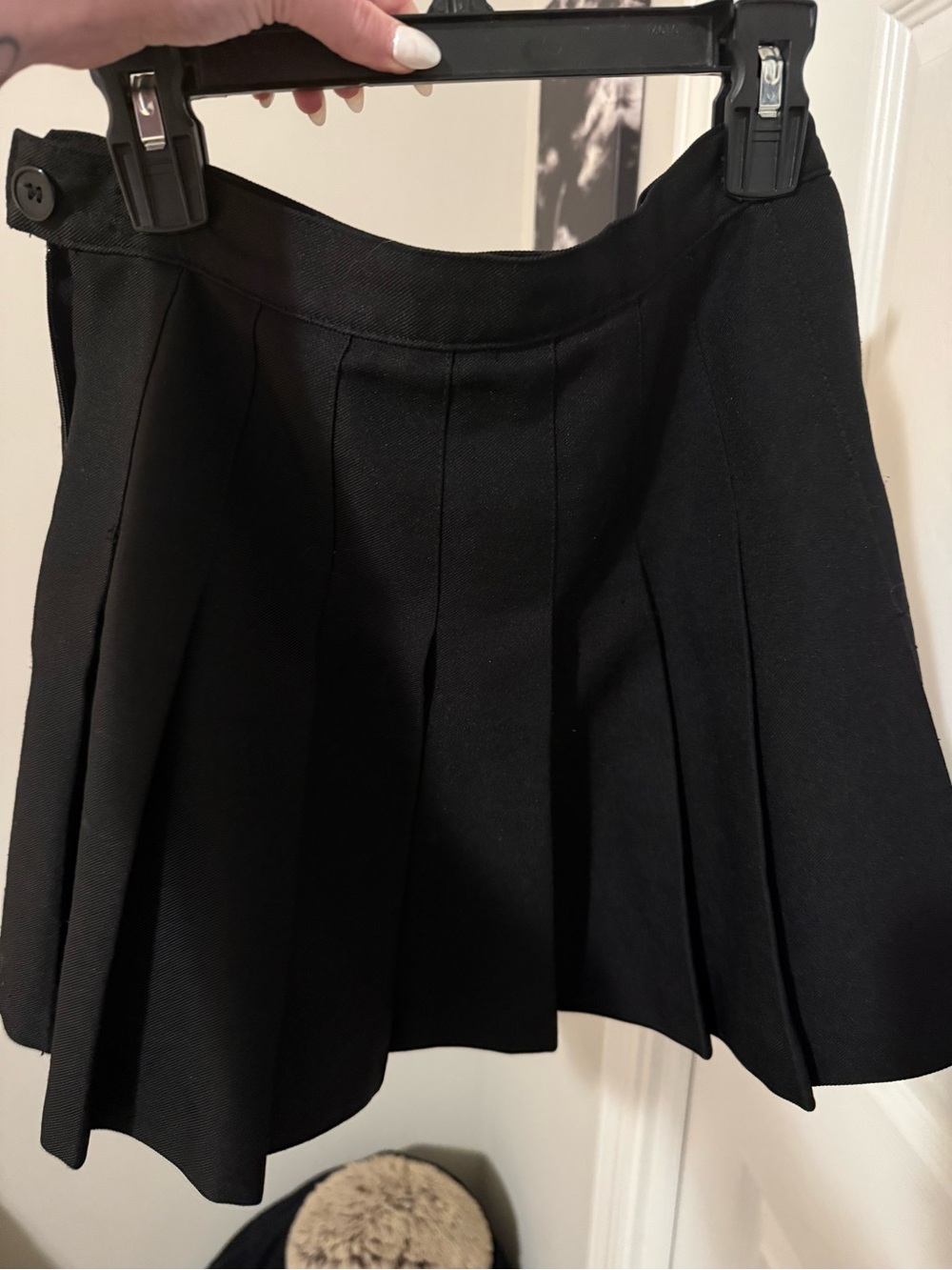 American Apparel Black Pleated Circle Skirt